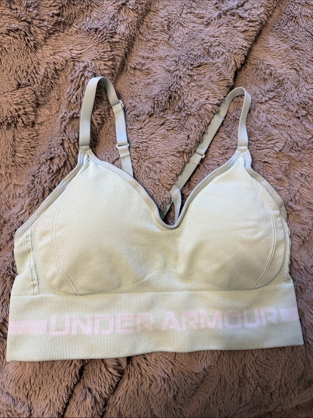 Under Armour Women's Light Green Seamless Sports Bra